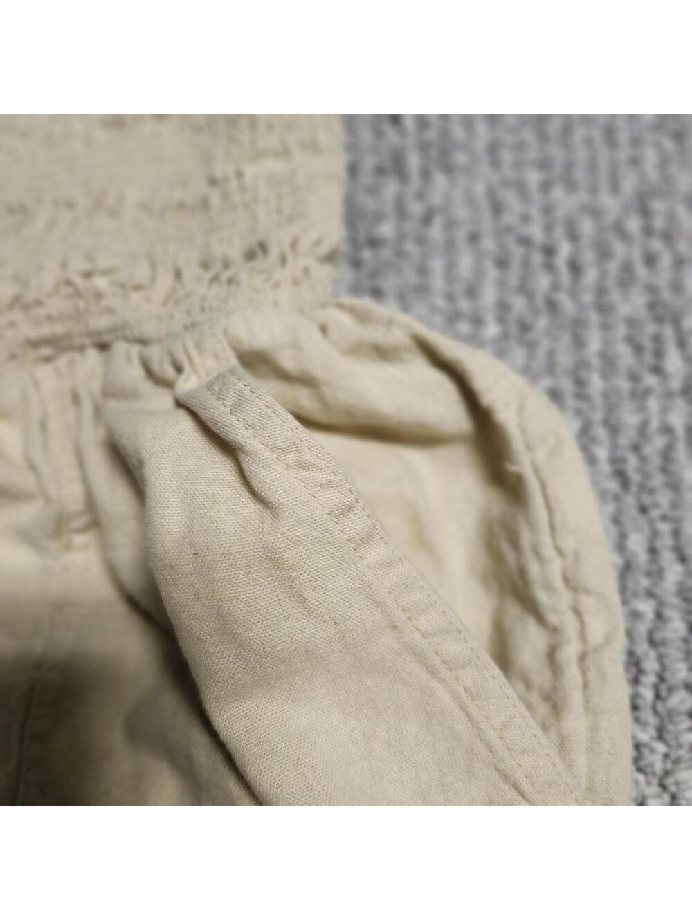 Universal Thread Beige Linen Rayon Staright Leg Jumpsuit XS - Picture 9 of 10